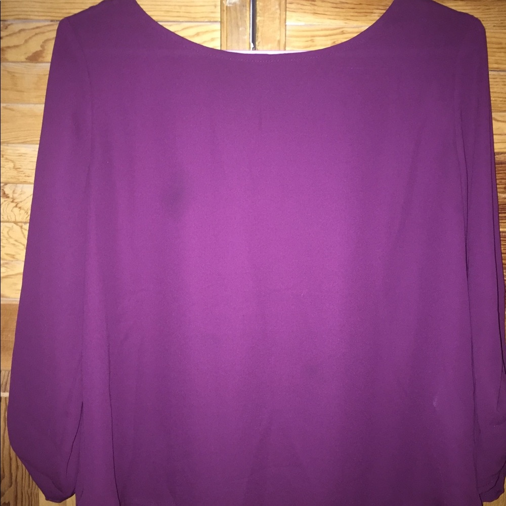 Open Back Maroon Blouse